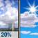 Monday: Slight Chance Showers And Thunderstorms then Mostly Sunny